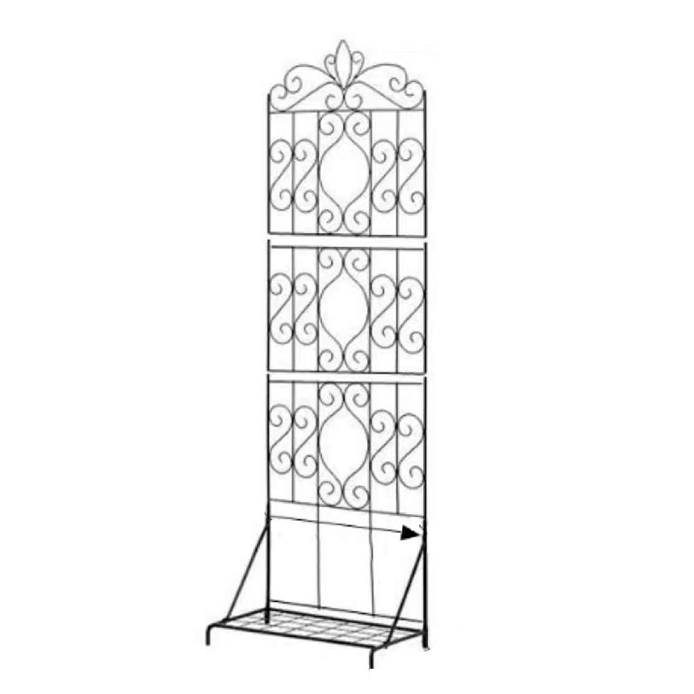 European-Style Metal Trellis Climbing Plant Support Frame - 50X190CM Flower Stand with Detachable Base for Indoor/Outdoor Garden, Balcony, Pergola Decoration - Perfect for Roses, Vines & Climbing Plants