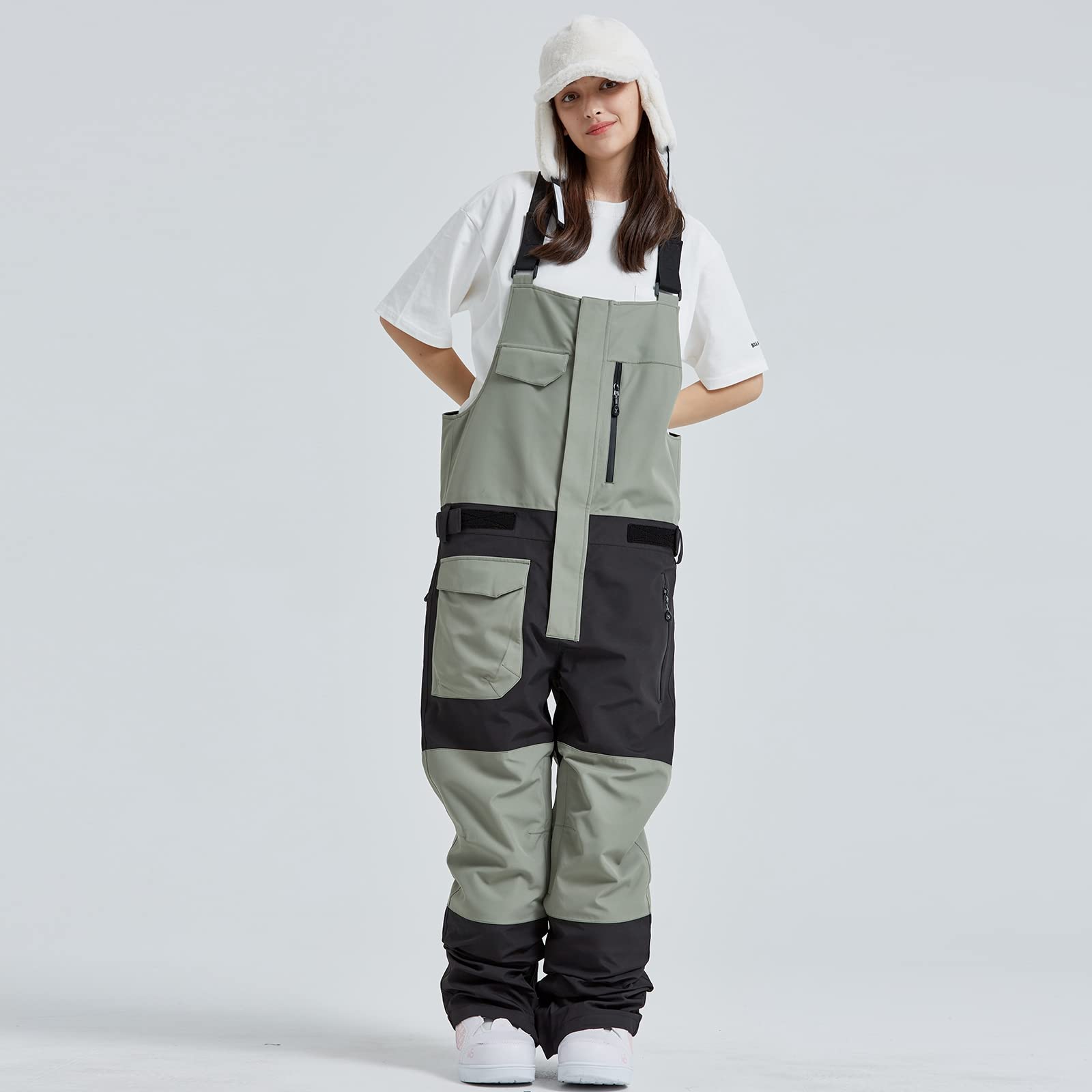 Waterproof Insulated Ski Bib Overalls for Men & Women - Windproof Snow Pants for Skiing, Snowboarding & Outdoor Winter Activities