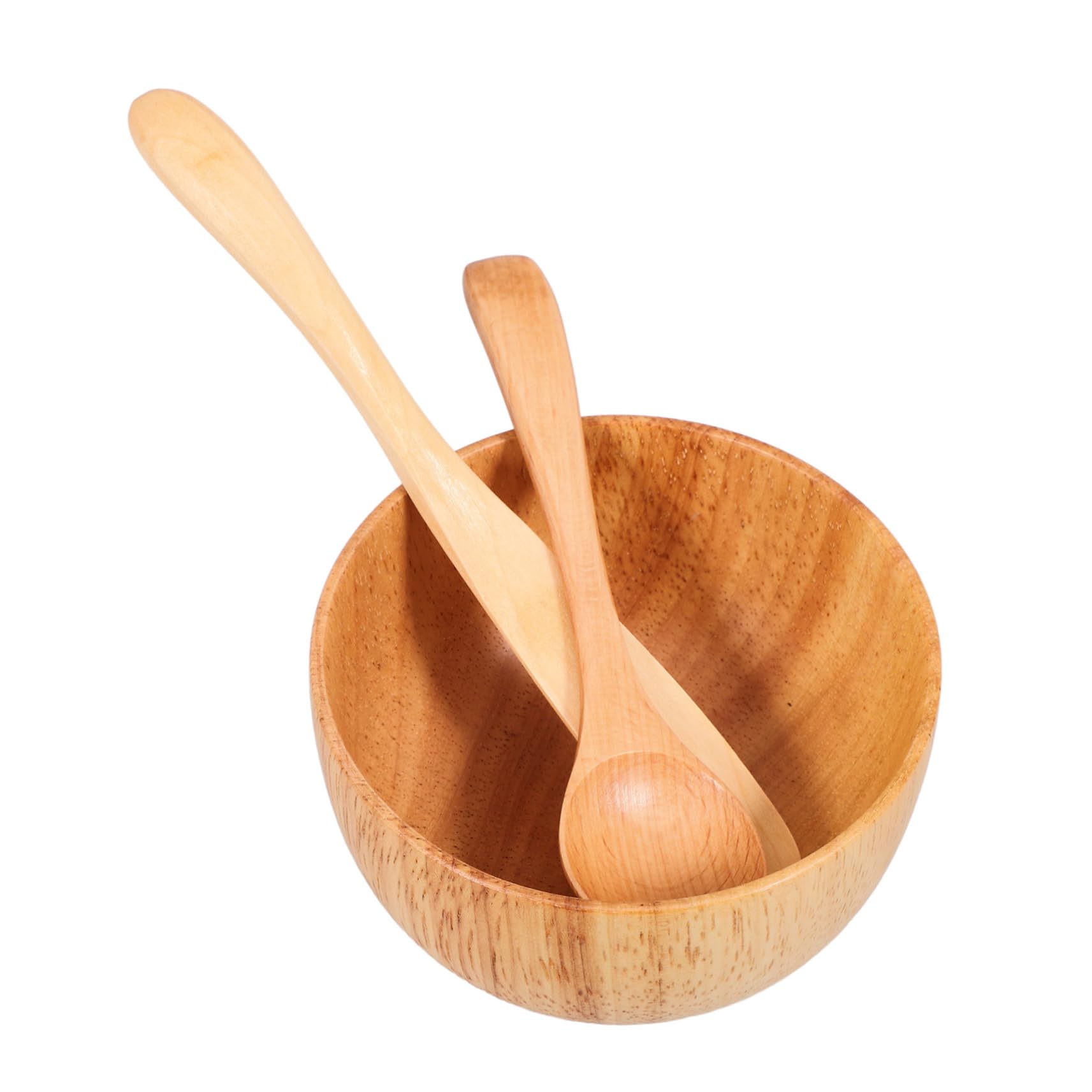 Didiseaon 1 Set Wooden Facial Mask Mixing Bowl & Spatula - DIY Skincare Tools for Clay Masks, Peel-off Masks & Beauty Treatments | Natural Wood Mask Bowl for Spa, Home Facial & At-Home Skincare Routine