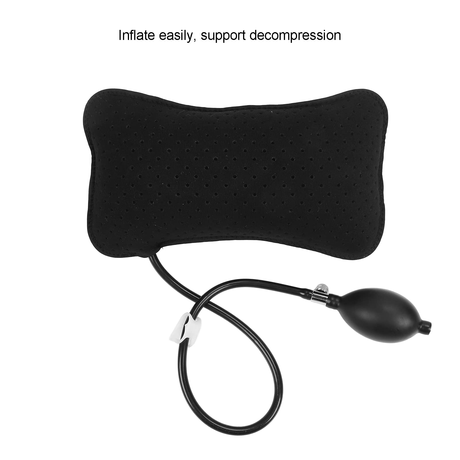 Best Inflatable Lumbar Support Pillow for Back Pain Relief - Memory Foam Travel & Car Pillow - Portable Lower Back Cushion for Office Chair, Long Driving, Sleeping & Waist Support - Ideal for Home, Work & Travel Use