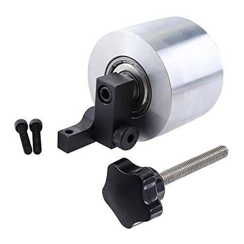 68X50mm Belt Grinder Wheel with 12mm Bearing - Aluminum Contact Driving Wheel for Sanding Machine (Silver) - Perfect for Metalworking, Wood Sanding & Knife Sharpening