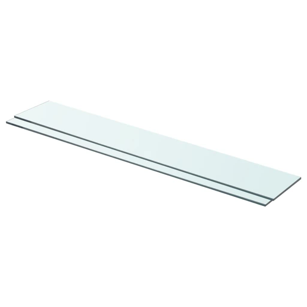 Floating Shelves Wall Mounted - Set of 2 Clear Glass Panels 31.5
