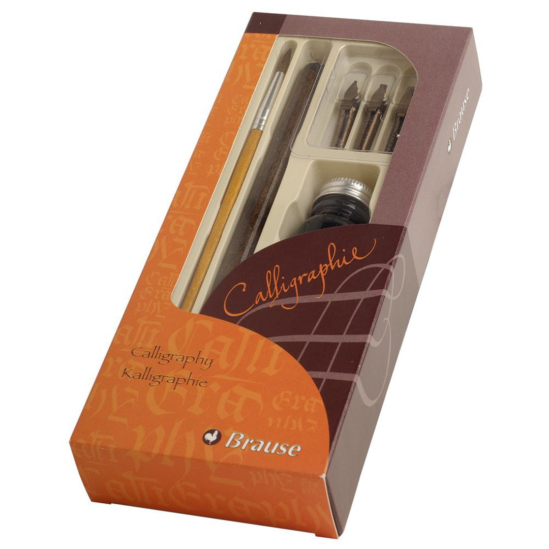 Brause Calligraphy Set - Premium Calligraphy Pen Kit with Nibs & Ink for Beginners & Professionals - Perfect for Wedding Invitations, Art Projects & Hand Lettering