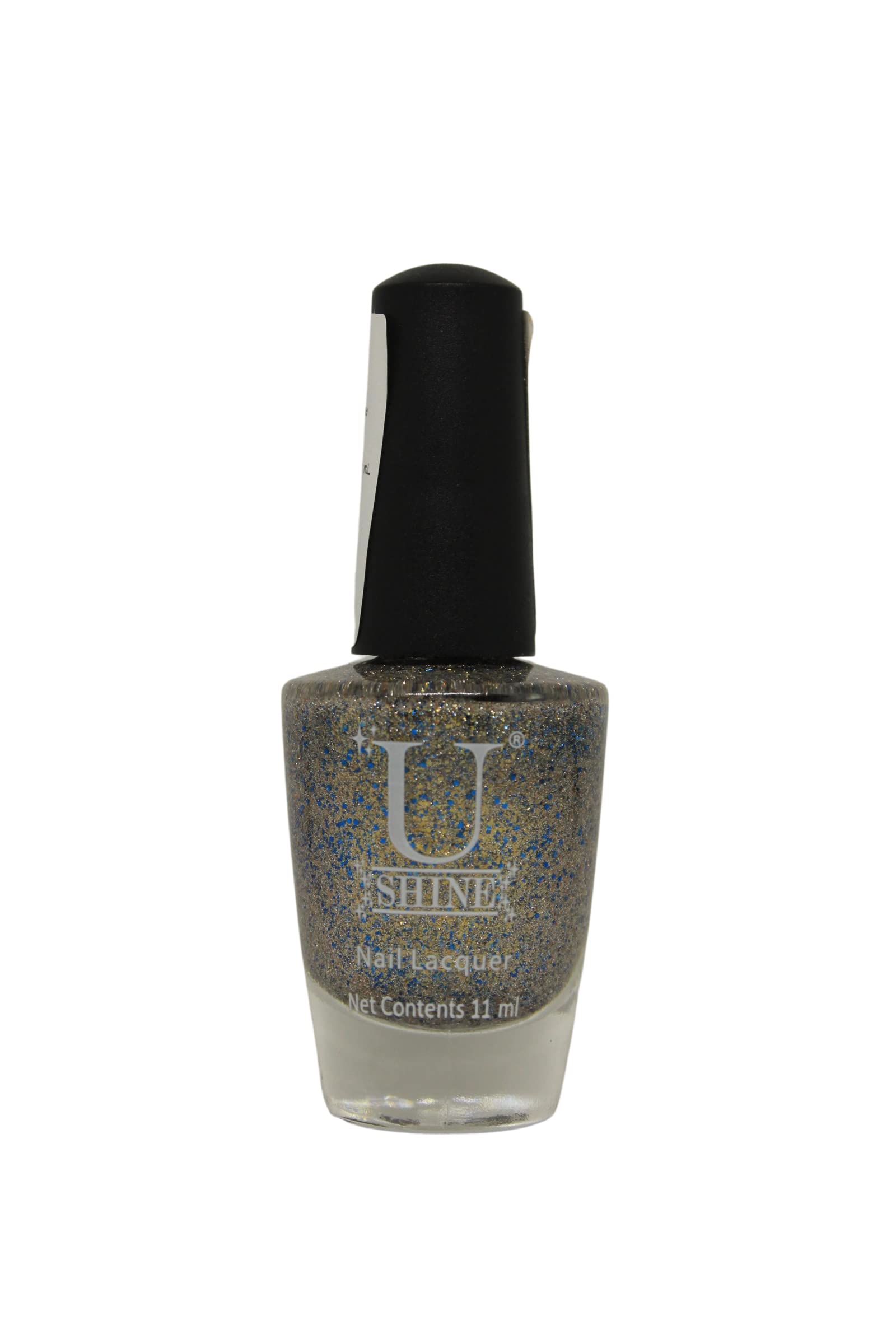 U Shine All Mixed Up Nail Polish - 11ml Silver & Light Blue Glitter Mix | Paraben-Free, No Yellowing, Chipping or Cracking | Vegan, Long-Lasting & Non-Toxic | Perfect for Parties, Weddings & Special Occasions