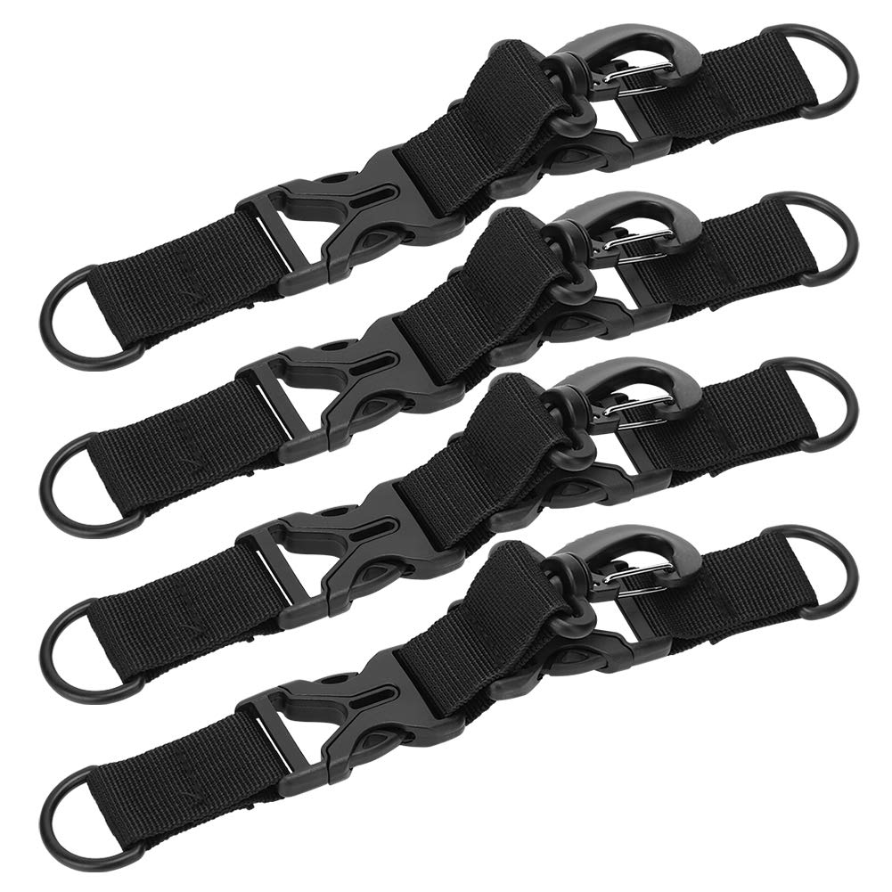 Meiyya 20cm Nylon Backpack Carabiner Hooks - 4 Pack for Adults & Kids - Durable Outdoor Camping Gear for Hiking, Travel & Everyday Use - Perfect for Backpacks, Belts & Gear Organization