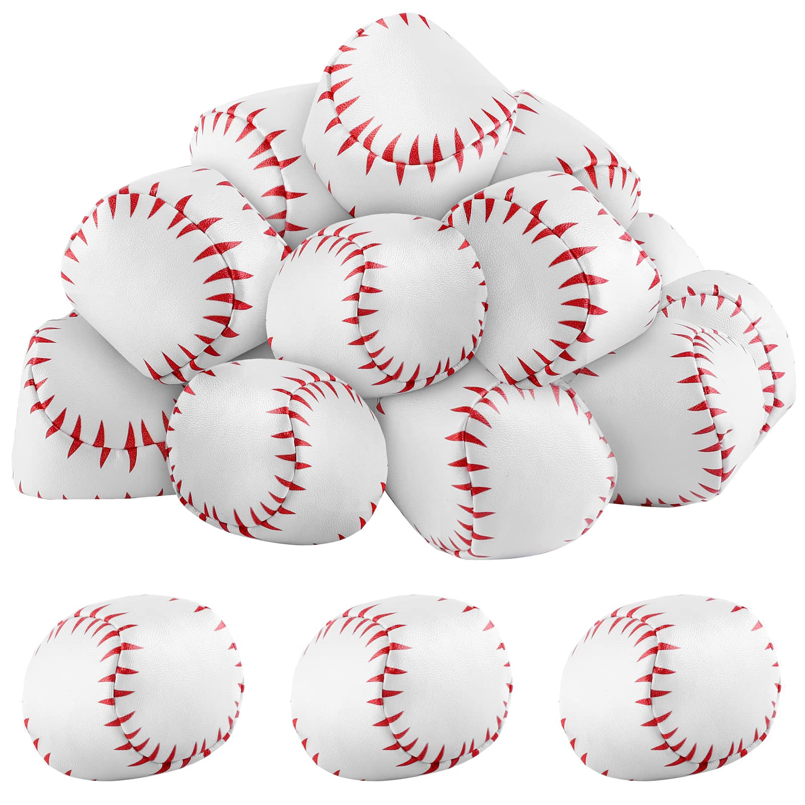 Durony Pack of 28 Mini Baseball Stress Balls - 2 Inch Sports Themed Squeeze Toys for Stress Relief, Baseball Party Favors, Birthday Gifts & Office Desk Decor | Perfect for Sports Theme Parties, Kids Games & Anxiety Relief