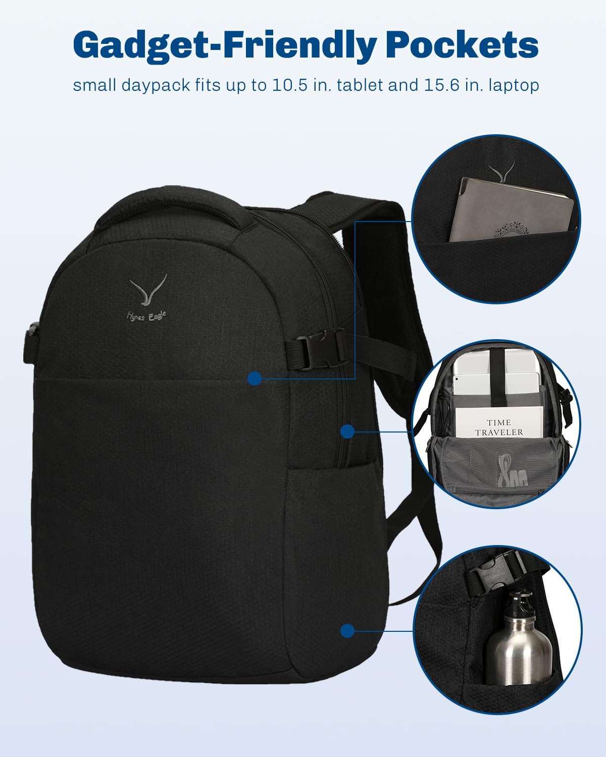 Hynes Eagle 22 Inch Rolling Backpack - 2 in 1 Wheeled Carry On Luggage for Air Travel, 63L Spinner Suitcase for Women & Men | Perfect for Business Trips, Weekend Getaways & International Travel
