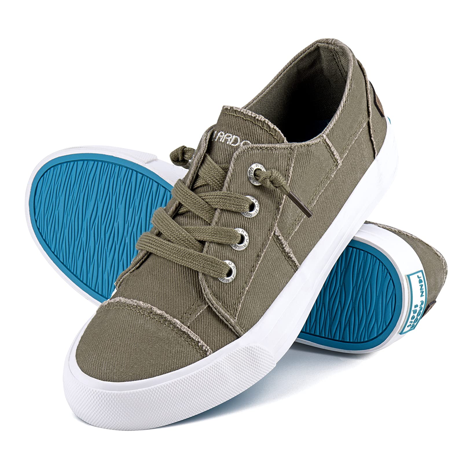JENN ARDOR Women's Slip On Canvas Sneakers - Low Top Comfortable Walking Flats | Casual Fashion Shoes for Everyday Wear, Travel & Outdoor Activities