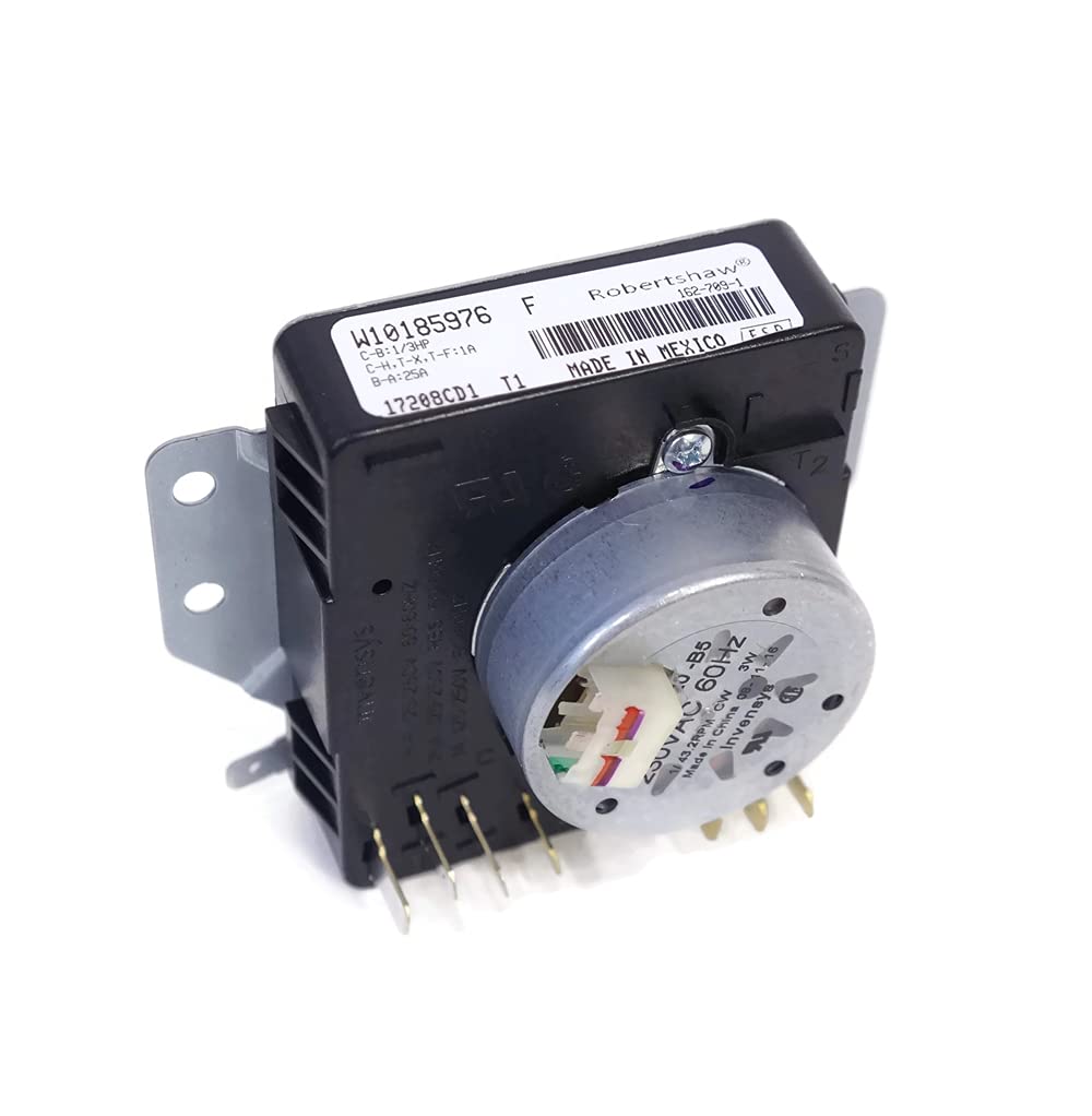 WPW10185976 W10185976 Dryer Timer Replacement Part - Compatible with Major Appliance Brands - Perfect for Laundry Room Repairs & DIY Fixes