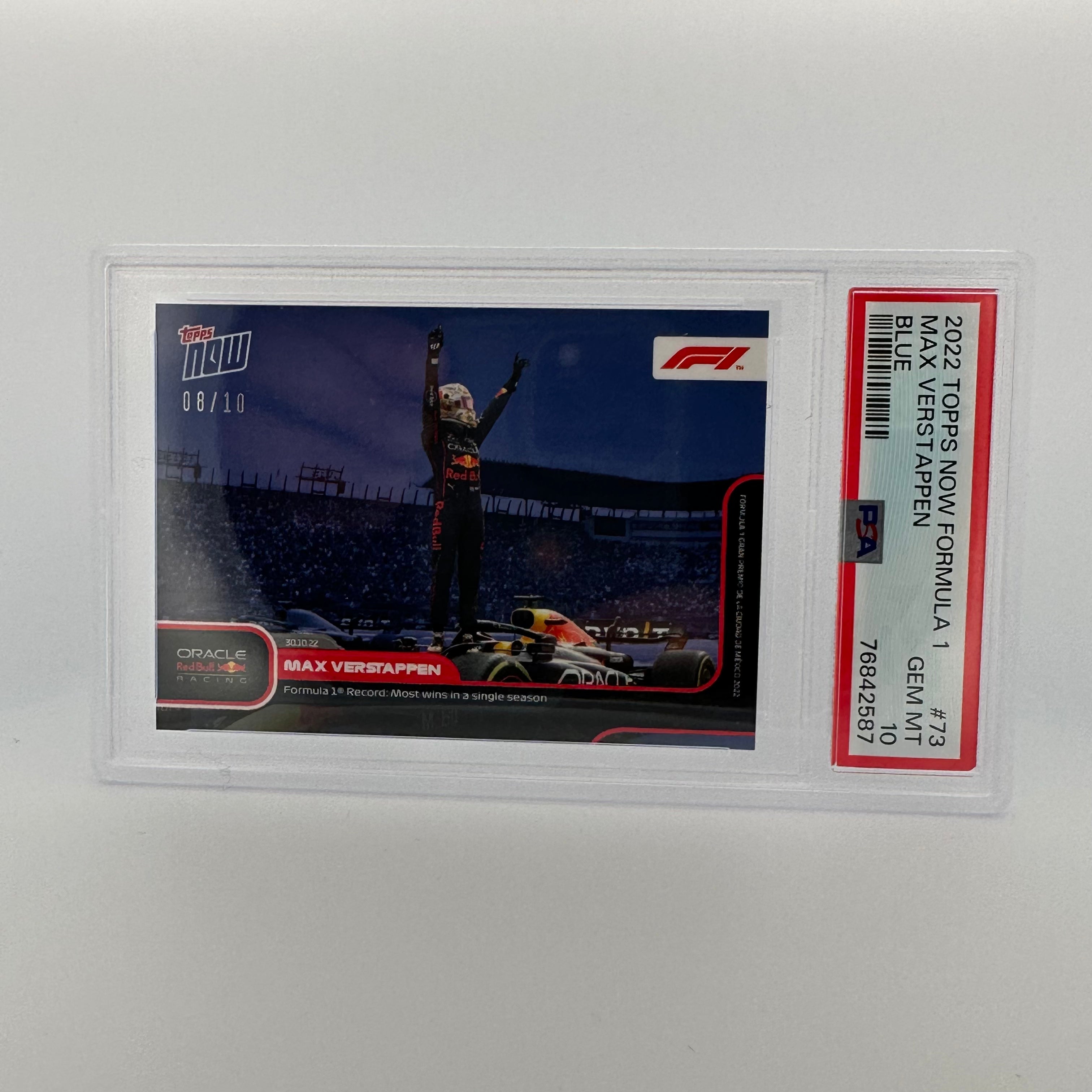 PSA 10 Graded 2008 Topps Chrome Max Verstappen #73 Blue Parallel - Perfect for F1 Collectors, Racing Fans & Sports Memorabilia Displays