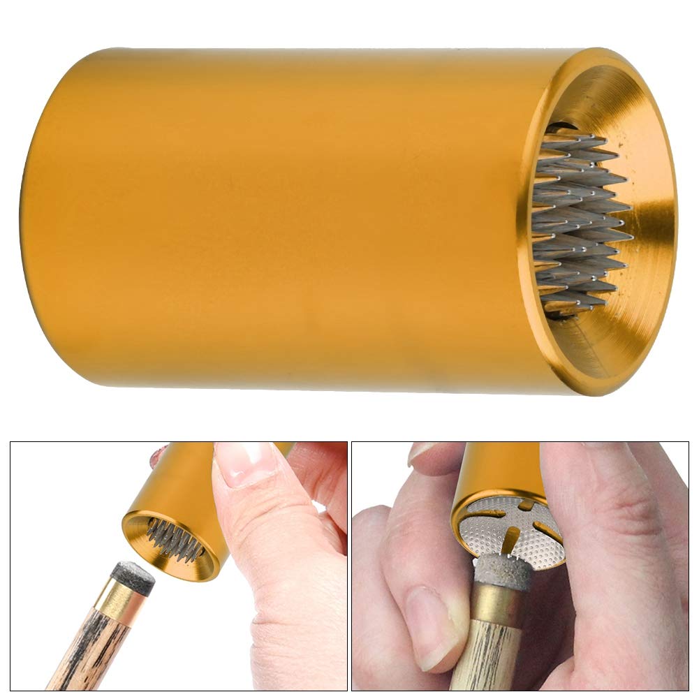 Alomejor 2in1 Snooker Pool Cue Tip Tool - Shaper, Tapper, Aerator for Billiard Cue Maintenance, Perfect for Home and Professional Use