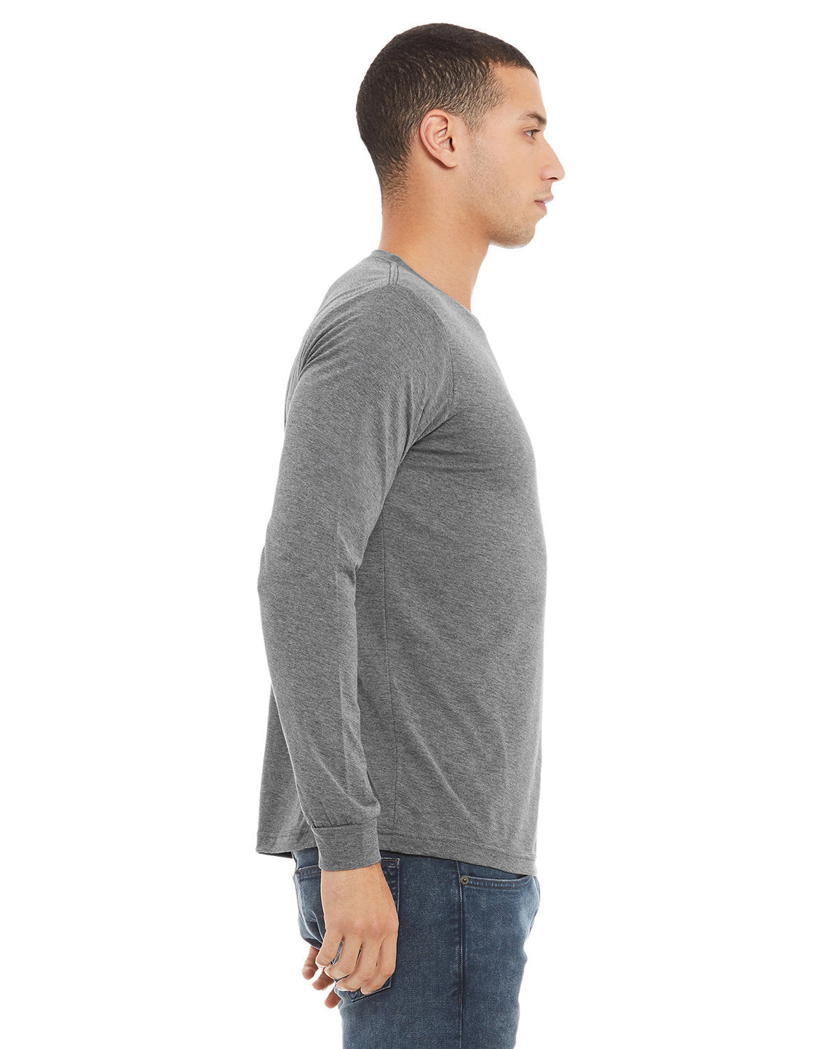 Bella + Canvas 3513 Unisex Triblend Long Sleeve T-Shirt | Soft Comfortable Crewneck Tee for Men & Women | Perfect for Casual Wear, Layering & Everyday Outfits