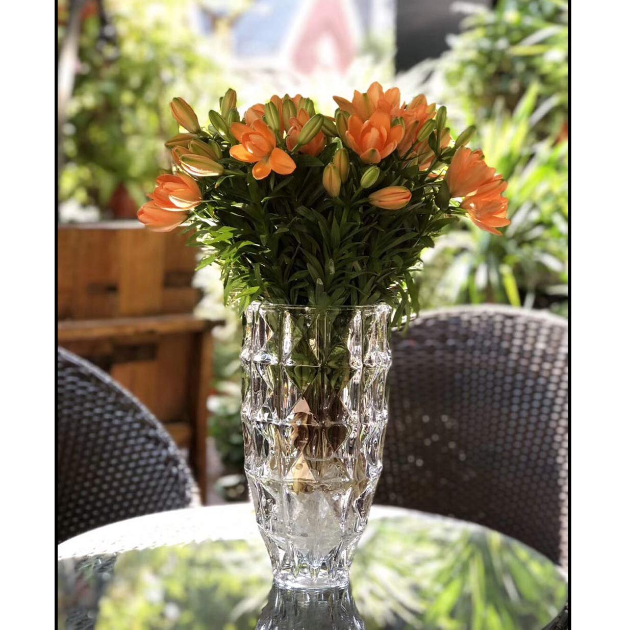 Bohemian Crystal Glass Vase 10