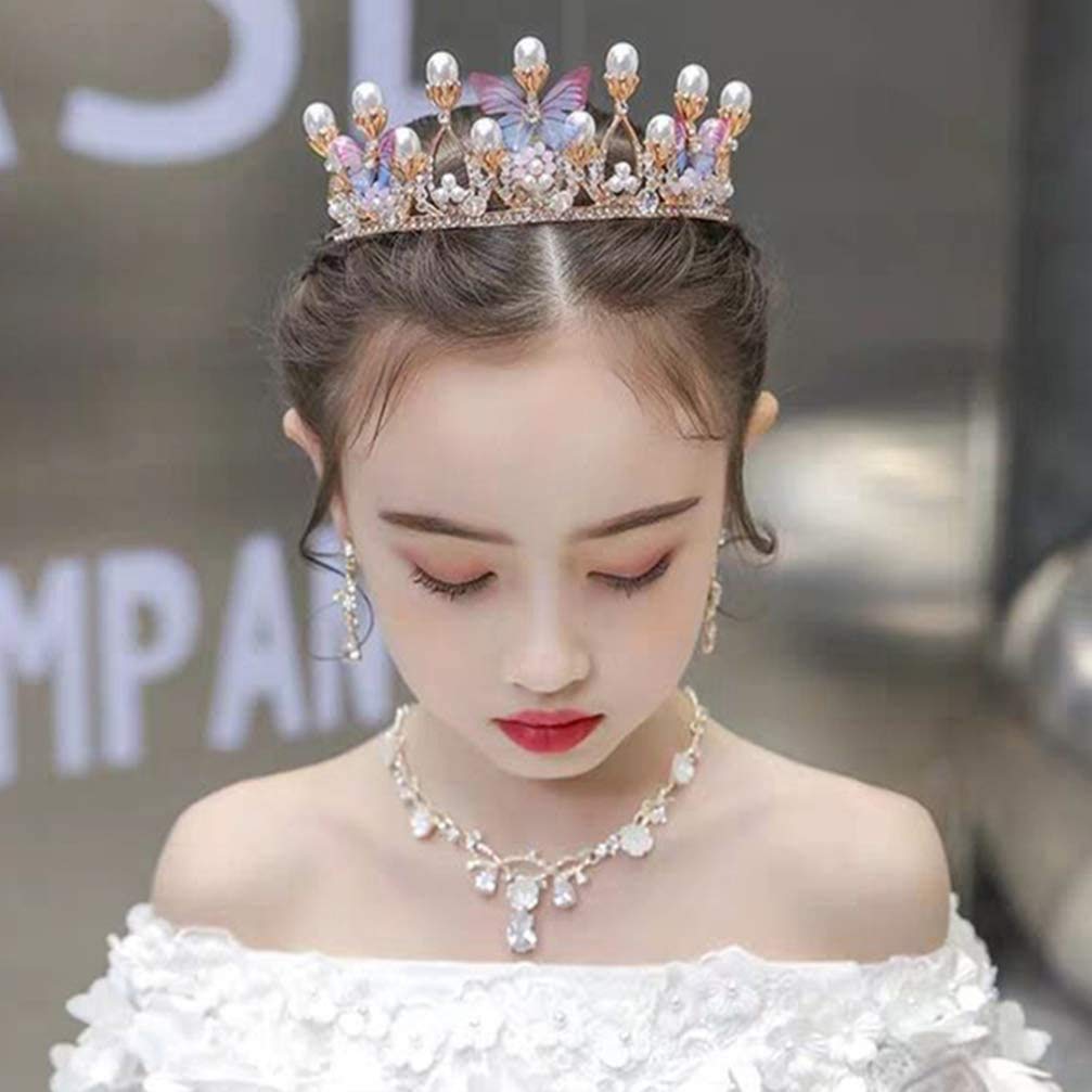 Sparkling Princess Tiaras & Crowns for Little Girls - Pearl Birthday Party Headbands for Weddings, Prom, Pageants & Special Occasions | Perfect for Birthday Celebrations, Dress-Up Play & Photo Shoots