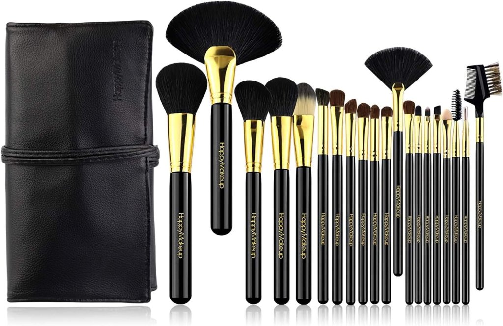 20-Piece Professional Makeup Brush Set - Soft Real Animal Hair Bristles for Flawless Blending & Contouring | Perfect for Daily Makeup, Bridal & Professional Makeup Artists