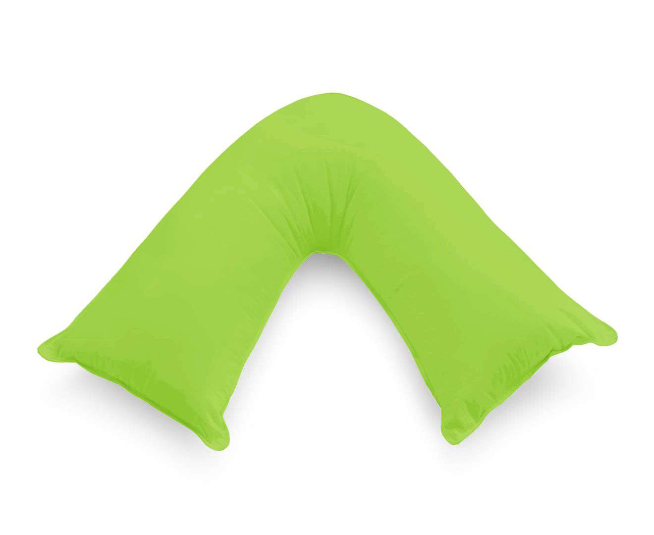 1000TC Premium Ultra Soft V-Shaped Pillowcase - Green | Luxury Bedding for Side Sleepers & Neck Support | Perfect for Home, Hotel, and Travel Use