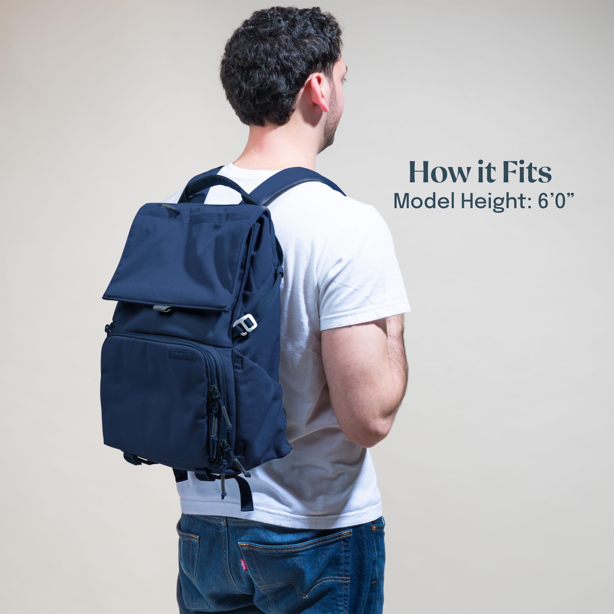 BREVITE The Runner - 18L Compact Camera Backpack for Photographers | Lightweight DSLR & Laptop Backpack | Travel-Friendly Photography Bag with Accessory Storage | Moonlit Blue | Perfect for Hiking, Travel & Urban Commute