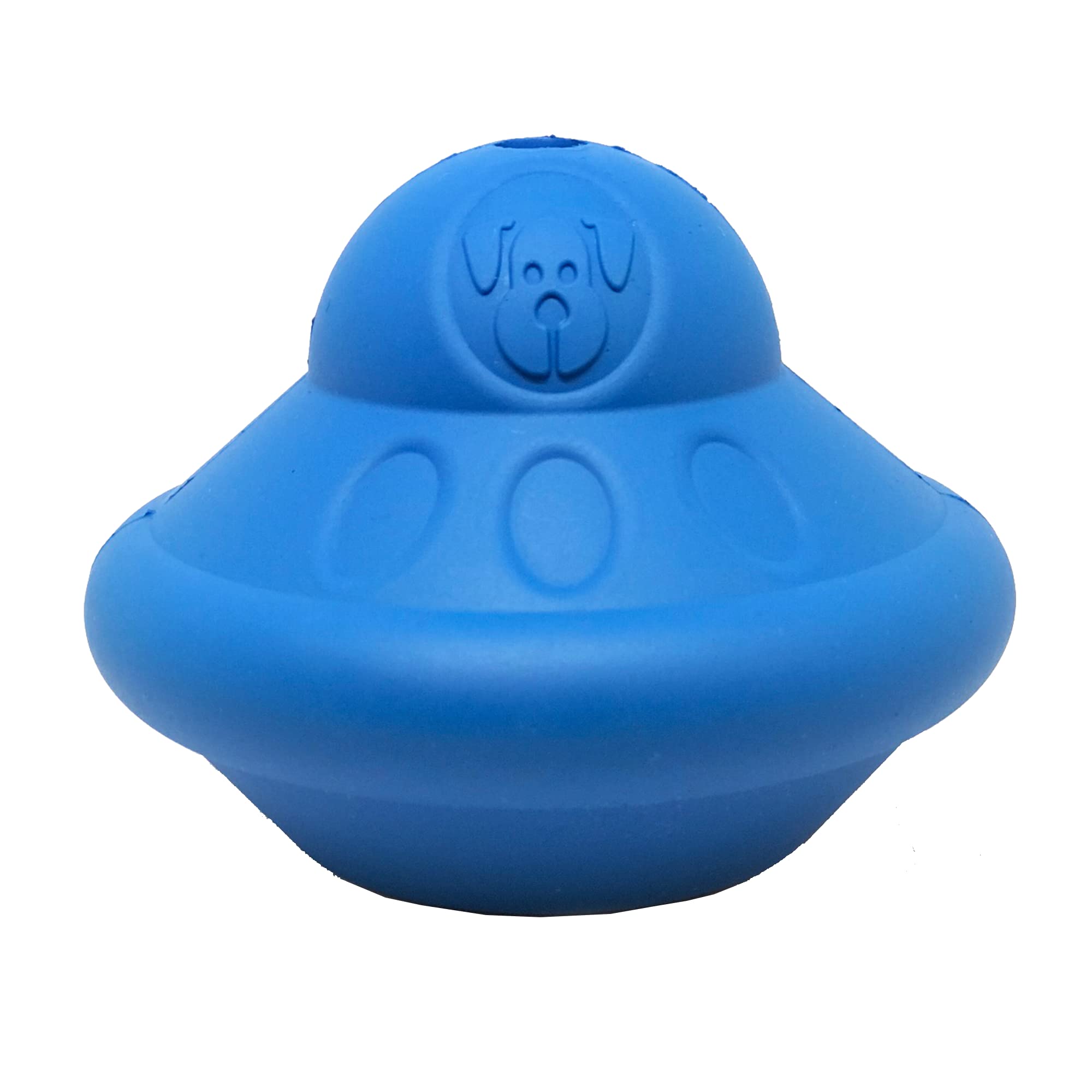SodaPup Spotnik Flying Saucer - Durable Dog Treat Dispenser & Chew Toy | Non-Toxic Natural Rubber | Made in USA | Mental Stimulation & Anxiety Relief for Dogs | Perfect for Training, Playtime & Teething Puppies