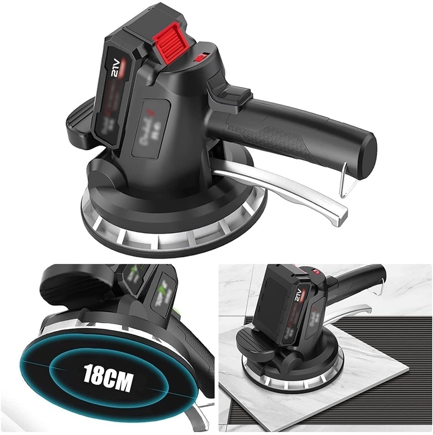 ATAAY Portable Wireless Rechargeable Tile Leveling Machine - Intelligent Ceramic Tile Installation Tool with Adjustable Vibration for DIY & Professional Tiling Projects (Perfect for Bathroom, Kitchen & Floor Tile Installation)
