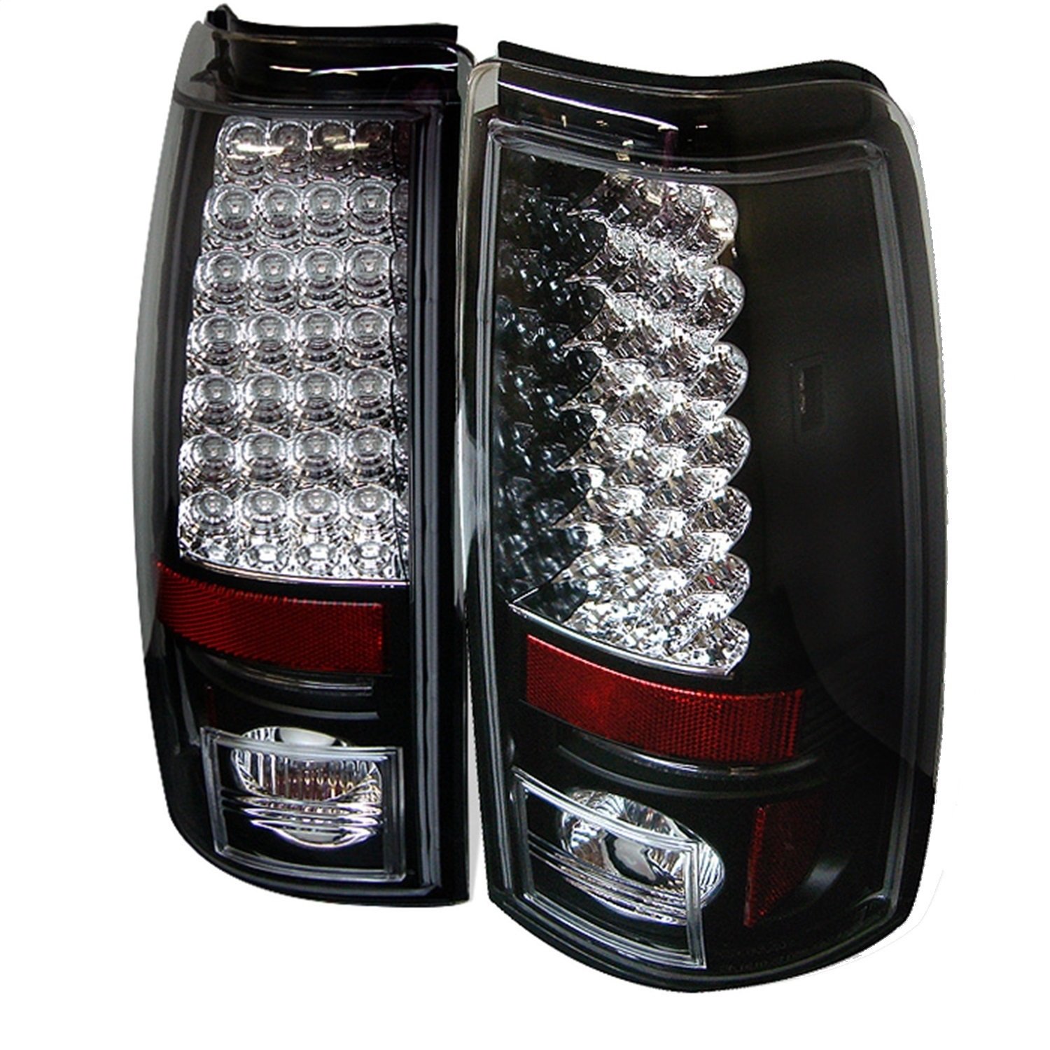 Spyder 5002044 LED Tail Lights - Compatible with Chevy Silverado 1500/2500 1999-2002 (Excludes Stepside) & GMC Sierra 1500/2500/3500 1999-2006 + 2007 Sierra Classic - Black Housing | Upgrade for Enhanced Visibility & Style