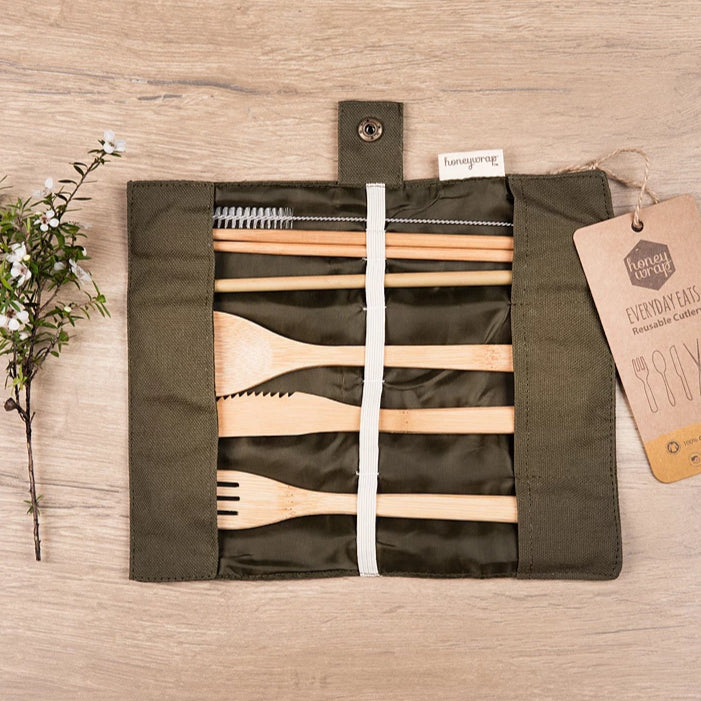 Eco-Friendly Reusable Cutlery Set - Stainless Steel Travel Utensils for Camping, Office & On-the-Go Meals