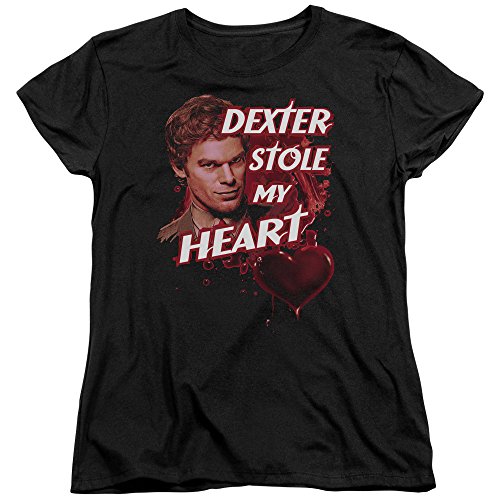 Dexter TV Series Bloody Heart Women's T-Shirt | Showtime Crime Drama Merchandise | Perfect for Halloween, Cosplay & Fan Gifts