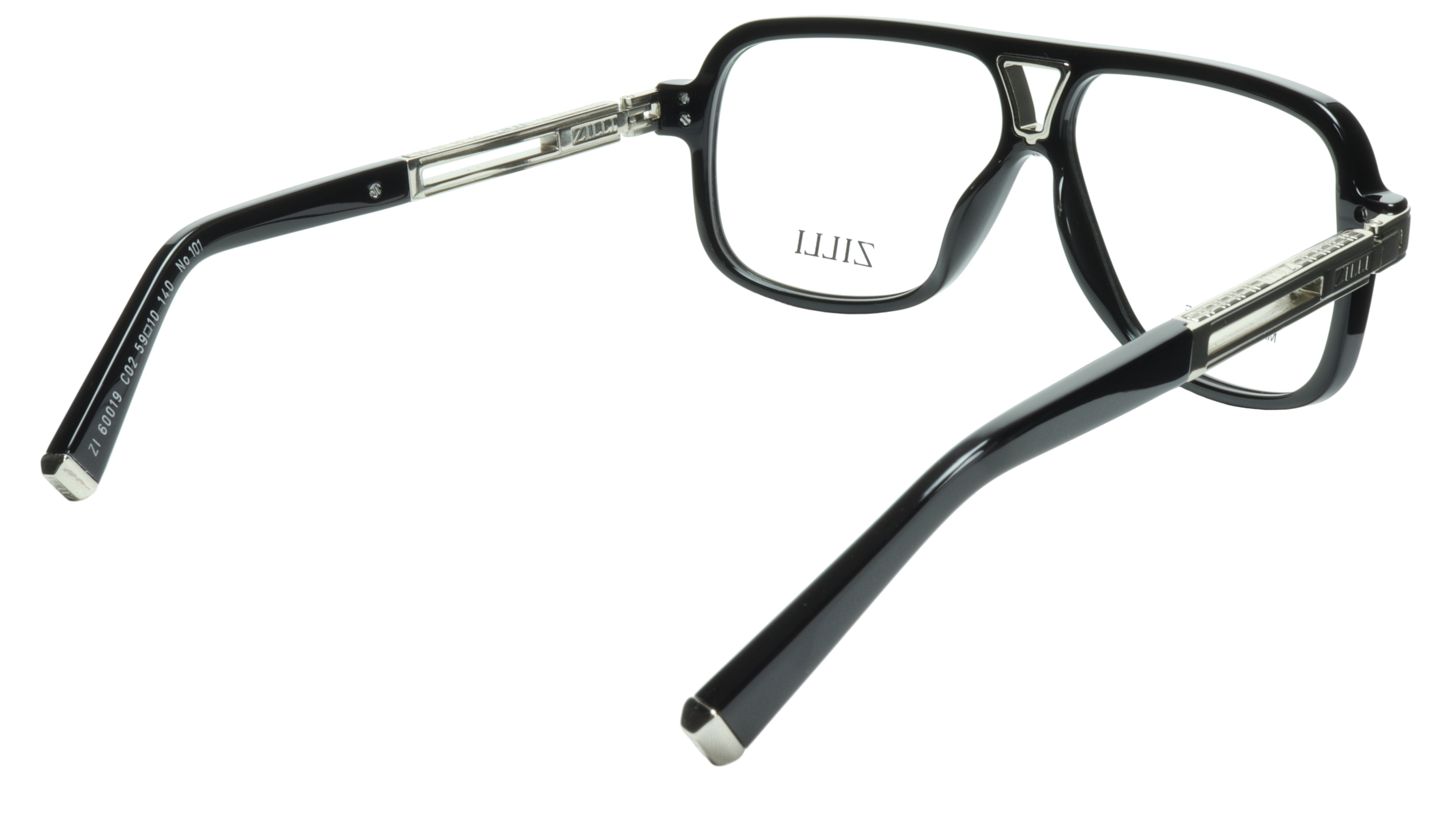 ZILLI Eyeglasses Frame - Premium Titanium Acetate Silver Frame - Made in France - Model ZI 60019 C02 - Perfect for Business, Reading & Fashion Accessories