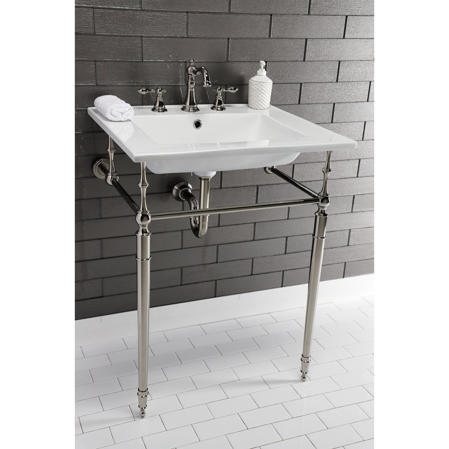 **Continental 25 x 22 Inch Ceramic Bathroom Vanity Top with 3-Hole Integrated Basin – Perfect for Modern Bathrooms & Powder Rooms**