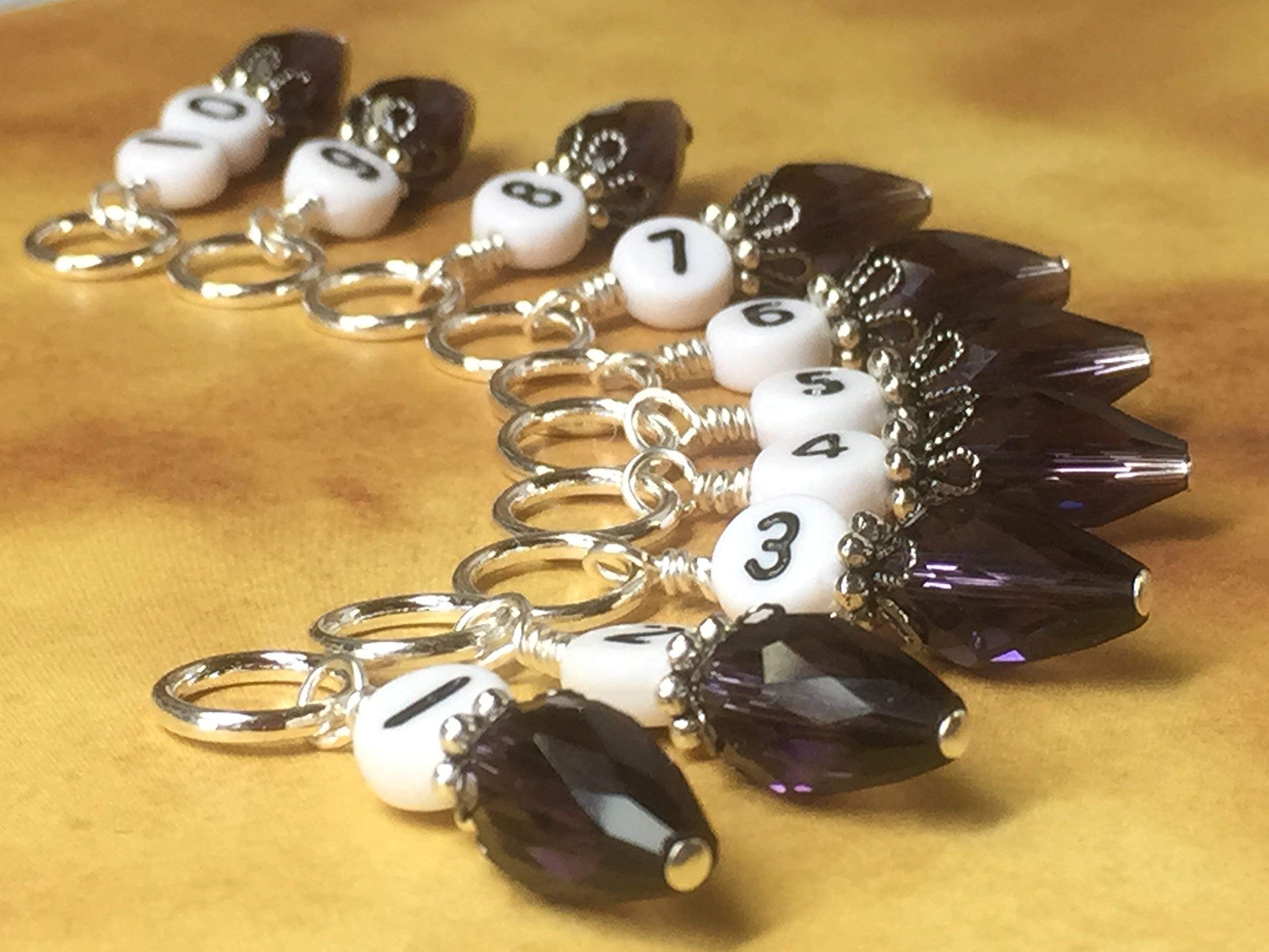 Row Counter Stitch Markers for Knitting & Crochet - Essential Knitting Accessories for Yarn Projects, Sweaters, Scarves & Blankets
