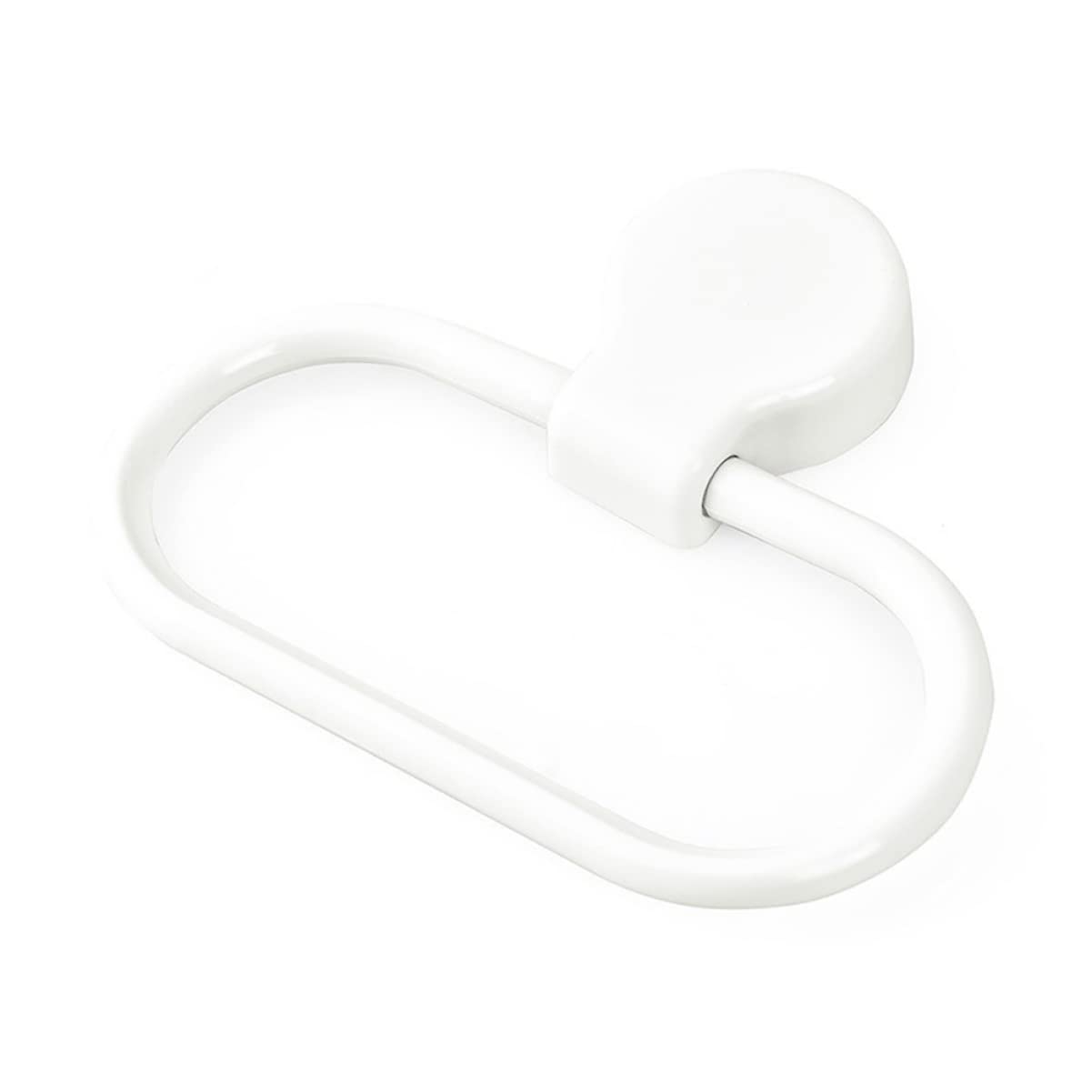 Cabilock Adhesive Plastic Wall Mount Towel Holder Ring - Bathroom Hand Towel Hanger for Kitchen, Bath, RV & Dorm - No Drill Easy Installation