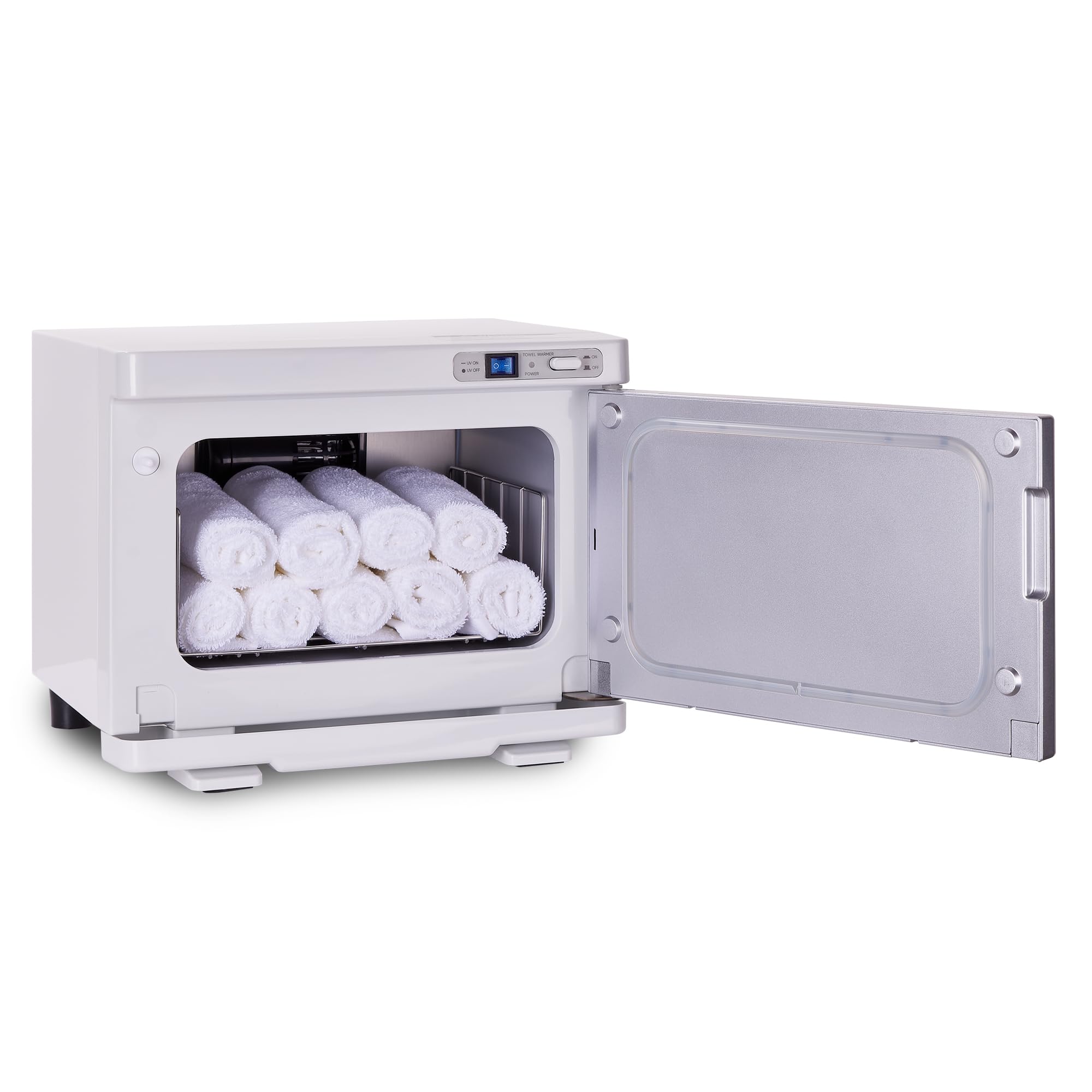 EARTHLITE Dual Hot Towel Warmer Cabinet - Professional Spa & Salon Towel Heater for Facial, Massage & Salon Treatments (White) - Perfect for Home Spa, Beauty Salons & Wellness Centers
