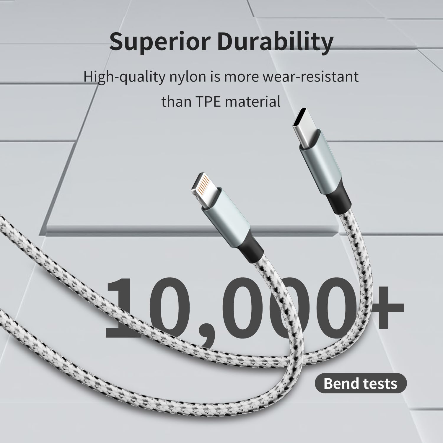 MFi Certified USB C to Lightning Cable (3FT/6FT/10FT 3-Pack) - Fast Charging iPhone Charger Compatible with iPhone 14/13/12/11/Pro Max/X/XS/XR/8/7/6s/SE - Perfect for Home, Office & Travel Charging