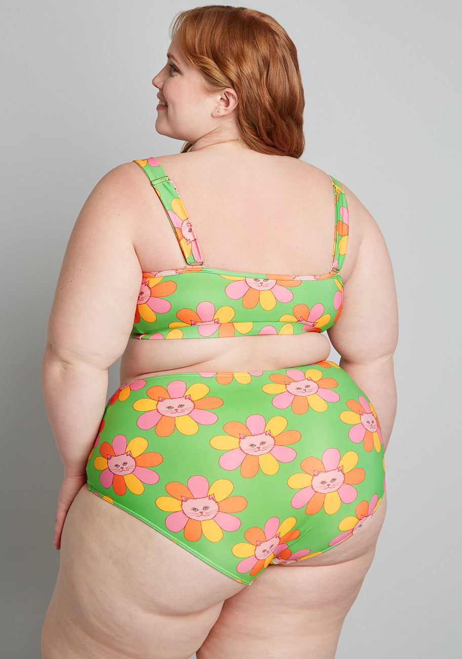 ModCloth x Marisol Muro The Amalfi Bikini Top - Women's Floral Print Swimwear for Beach & Pool Vacation | Perfect for Summer Getaways and Tropical Vacations