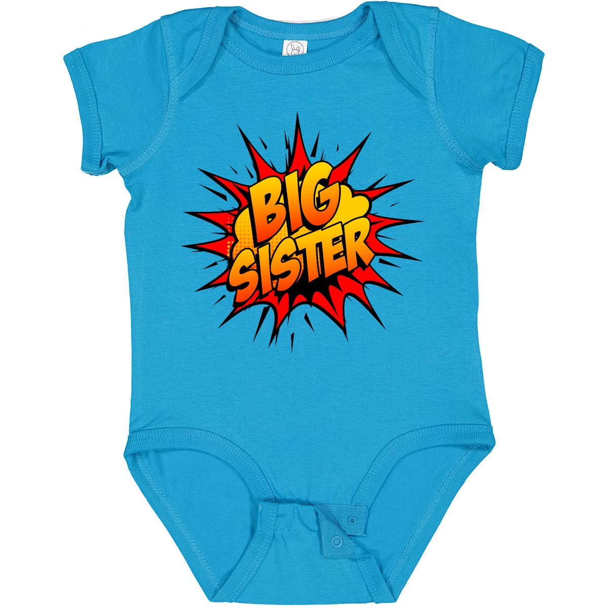 Inktastic Big Sister Super Hero Baby Bodysuit - Cute Infant Onesie for Newborn Siblings - Perfect for Family Photos, Baby Showers & Superhero-Themed Events