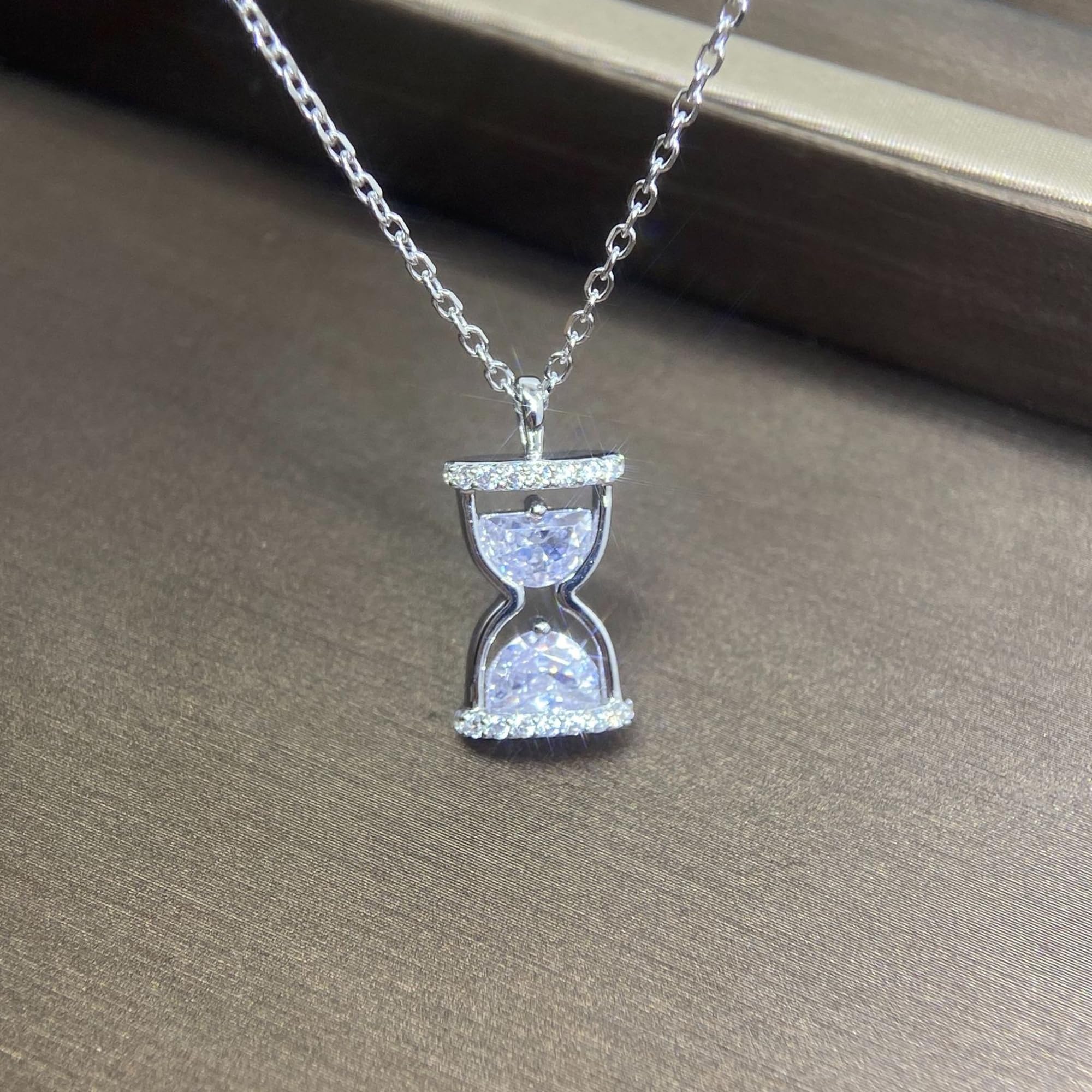14K Gold Plated Sterling Silver Hourglass Pendant Necklace | Vintage Timepiece Jewelry for Women | Perfect Gift for Birthday, Anniversary & Special Occasions