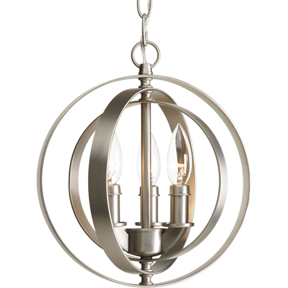 Equinox Collection - Modern 3-Light Sphere Pendant Chandelier for Dining Room, Kitchen Island & Living Room Lighting