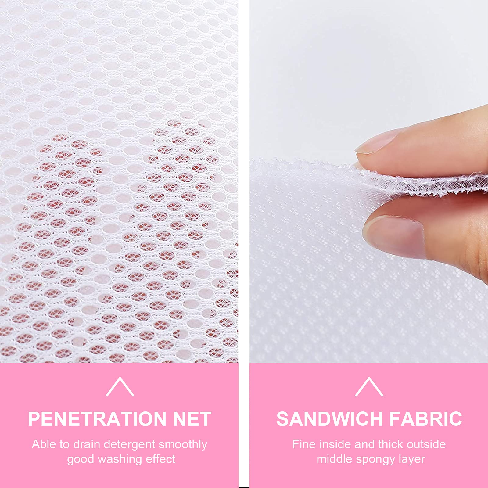 JMEXSUSS Premium Mesh Laundry Bags for Bras, Lingerie & Delicates - 4 Pack with Heavy Duty Zipper | Gentle Washing Protection for Travel, Gym & Home Use
