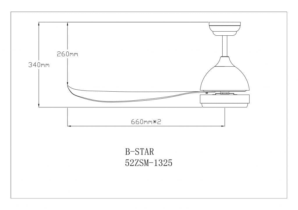 Fanco B Star 36/46/52 Inch 3 Blade DC Ceiling Fan with Remote Control - Energy Efficient Quiet Bedroom, Living Room, Office Cooling Fan