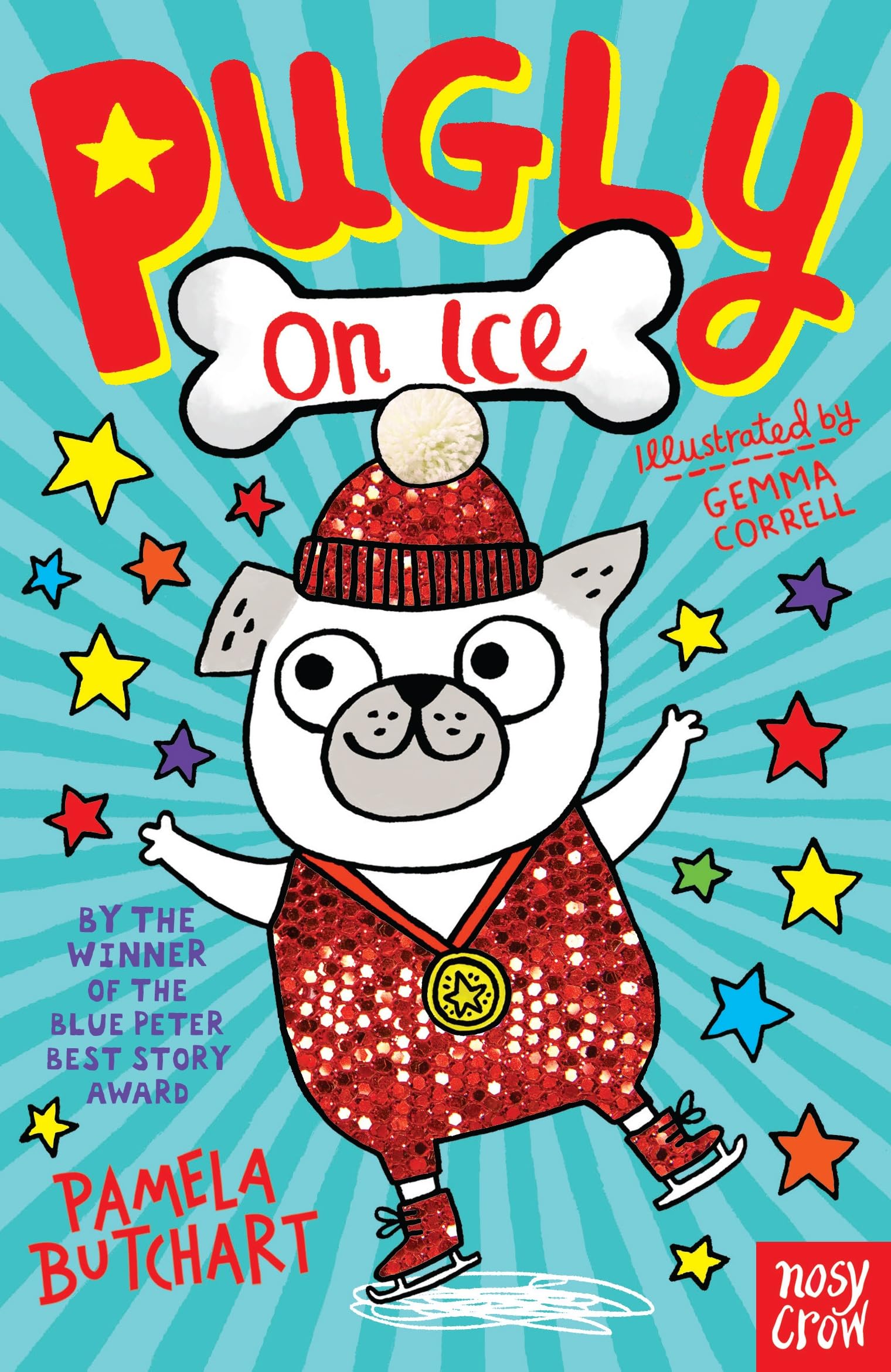 Pugly On Ice - Funny Pug Dog Ice Skating T-Shirt for Men & Women - Perfect for Winter Sports Fans & Dog Lovers
