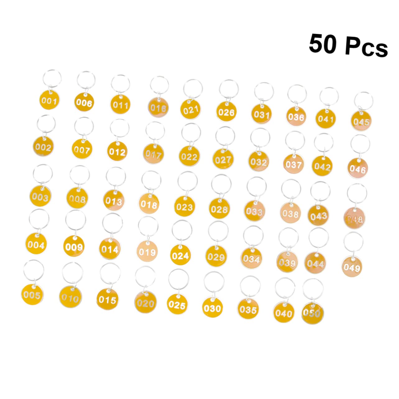OHPHCALL 50pcs Numbered Plastic Storage Tags - Key Ring Labels, Luggage ID Tags for Organizing Keys, Bags & Travel Accessories | Perfect for Home, Office & Travel Use