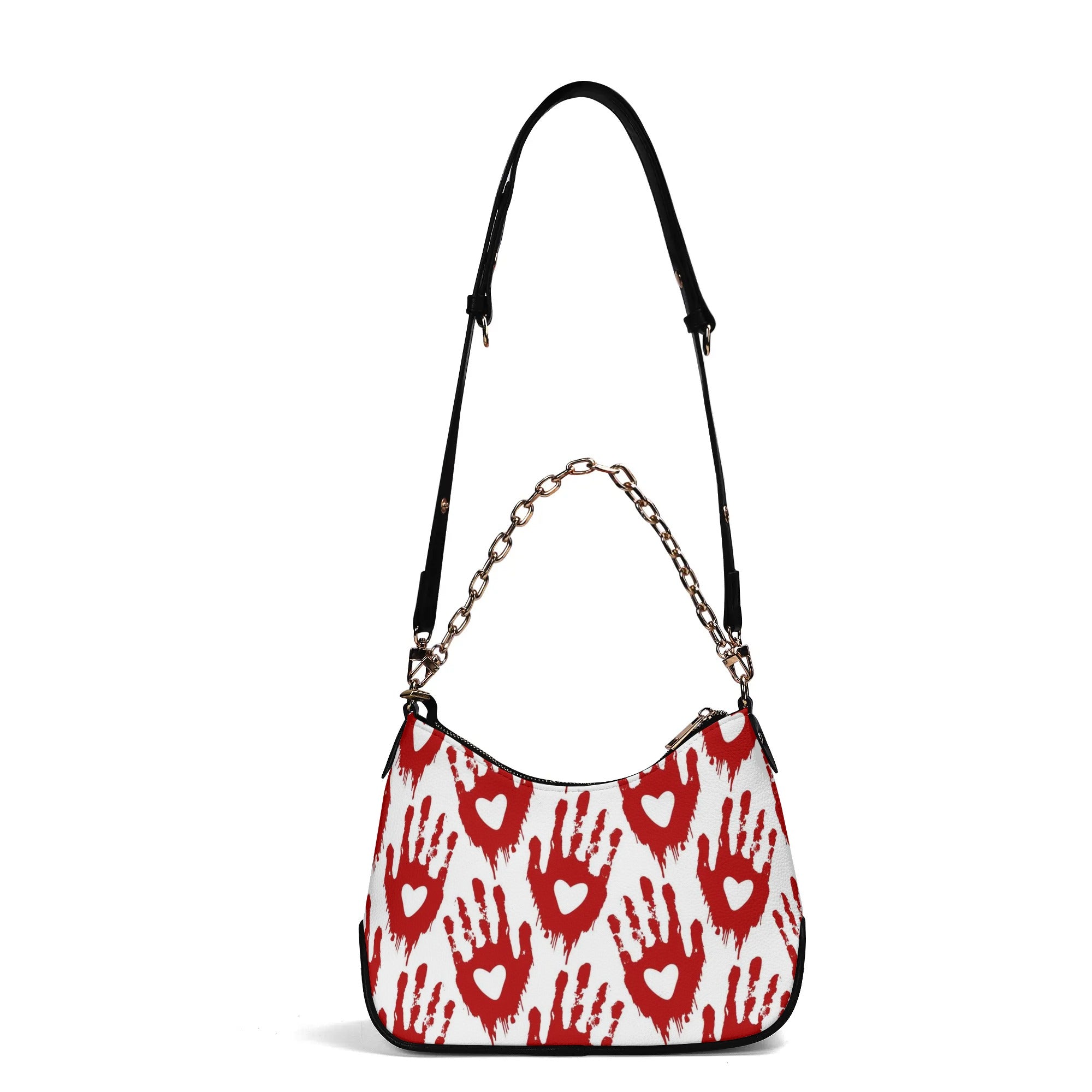 Stylish Bloody Love Leather Handbag with Chain - Perfect for Date Nights, Parties & Casual Outings