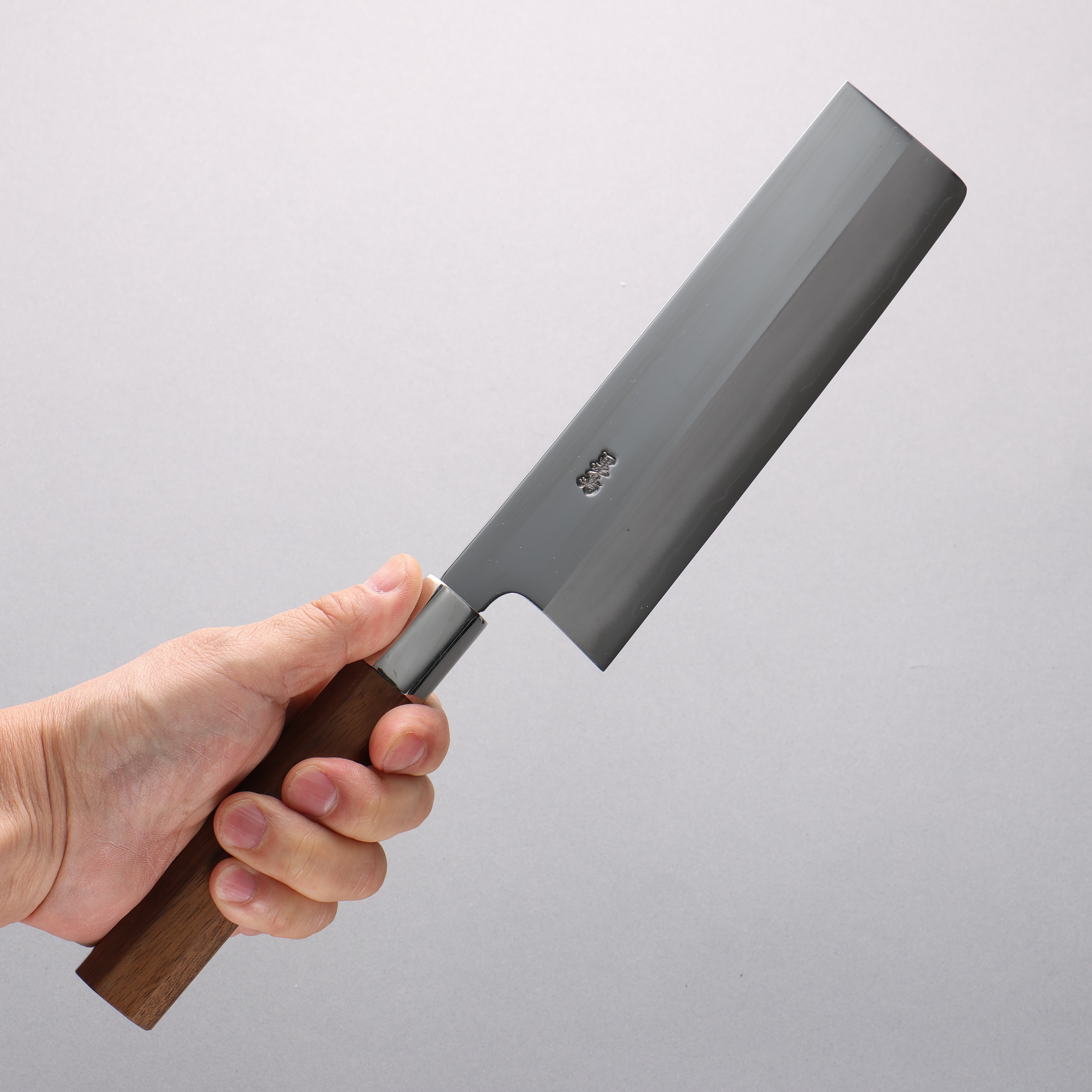 Premium Kurotori Silver Steel No.3 Migaki Finished Nakiri Knife 170mm - Japanese Vegetable Knife with Walnut Handle for Professional Chefs & Home Cooking