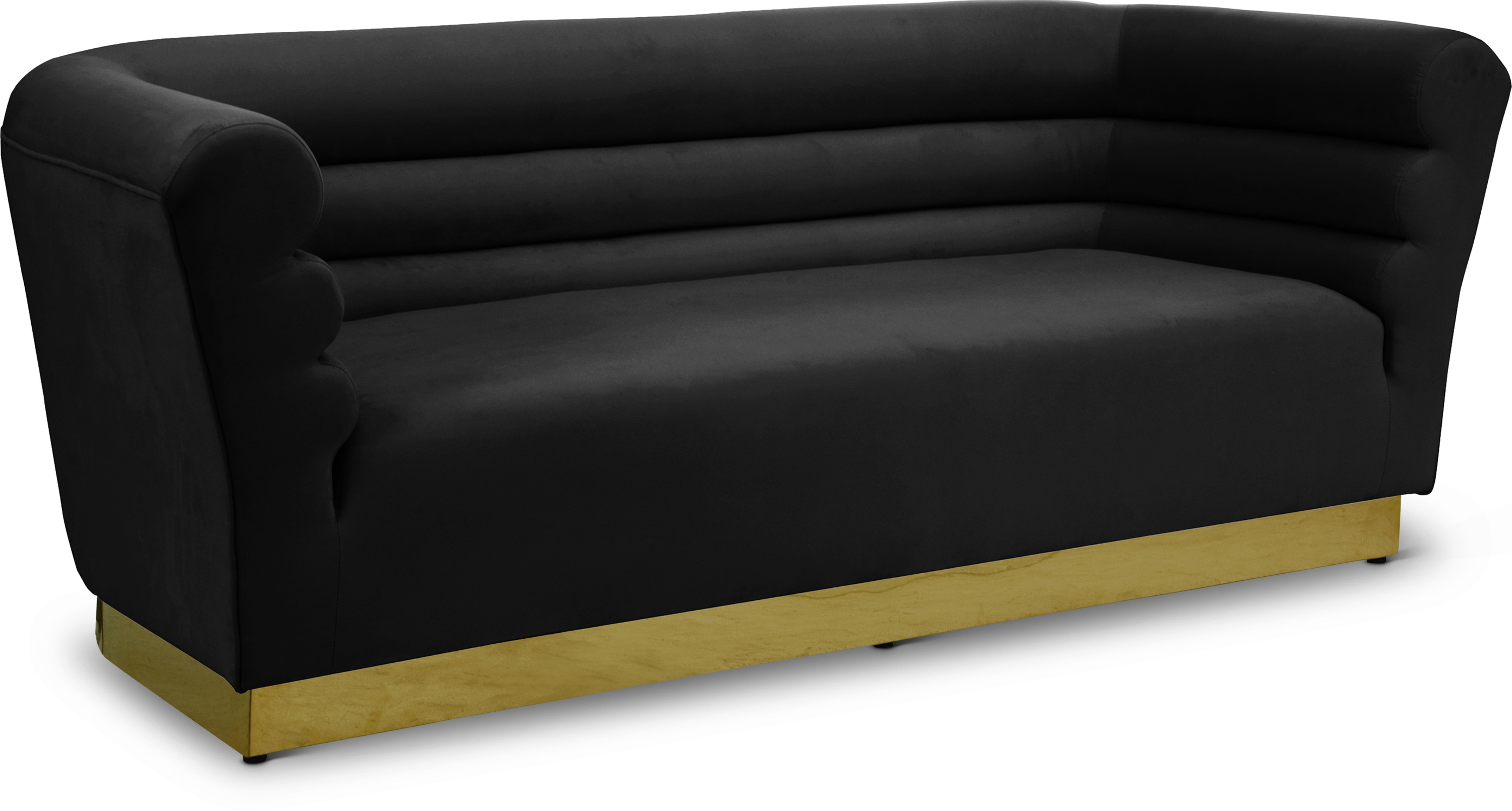 Luxury Bellini Velvet Sofa - Modern Plush Upholstered Couch for Living Room, Lounge & Home Decor - Soft Comfortable Sectional Sofa for Apartment, Dorm or Office