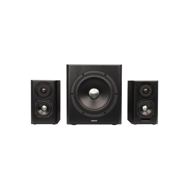 Edifier S351DB 2.1 Channel 150W High Power Bluetooth Bookshelf Speaker System (Black) - Perfect for Home Theater, Gaming & Music Listening