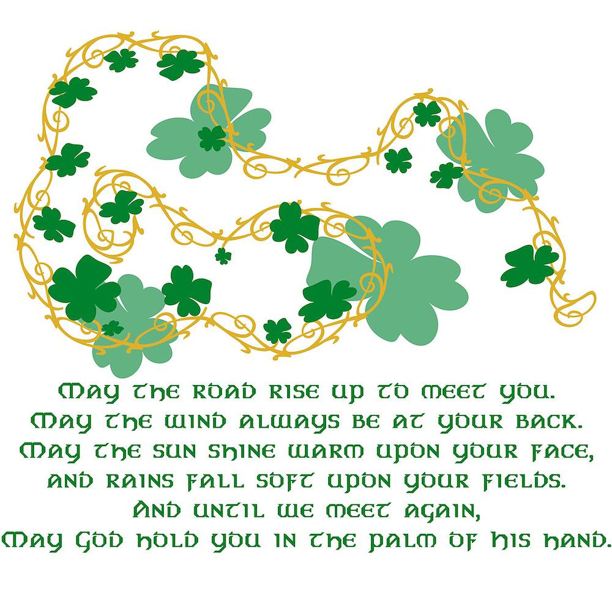 Irish Blessing 10-Inch Wall Clock - Rustic Decor for Living Room, Kitchen, Office | Perfect for St. Patrick's Day Gifts & Home Decor