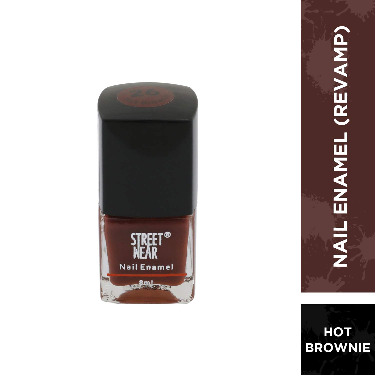 Trendy Streetwear Nail Polish - Hot Brownie Shade (8ml) | Long-Lasting Vegan Nail Enamel for Urban Fashion & Night Out Looks