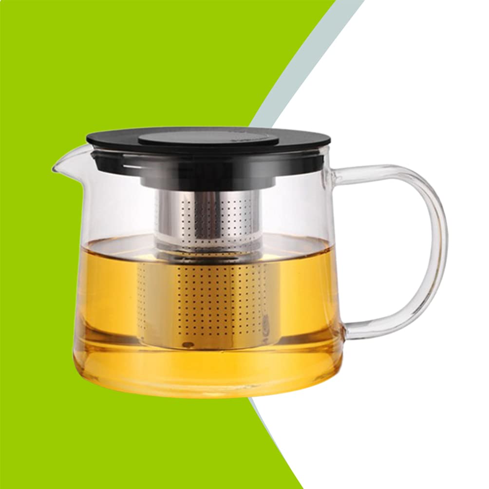 DOITOOL 34oz Glass Teapot with Infuser & Strainer - Heat Resistant Stovetop Kettle for Loose Leaf Tea, Iced Tea & Milk - Perfect for Home, Office & Tea Parties (1pc)