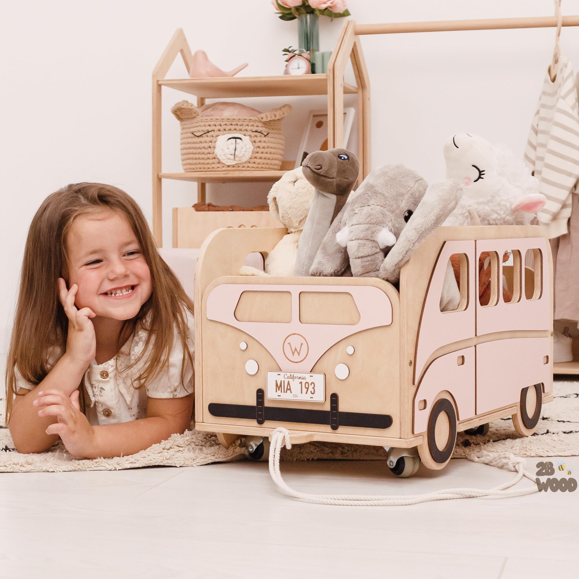 Personalized Wooden Toy Storage Box for Girls & Boys - Kids Nursery & Playroom Organization - Handmade Wood Toy Chest for Toddlers - Perfect for Bedroom, Daycare & Gift Giving