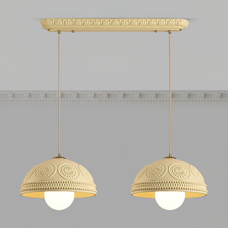 Modern Embossed Ripple Pendant Light - Handcrafted Glass Ceiling Lamp for Dining Room, Kitchen Island & Living Room Decor