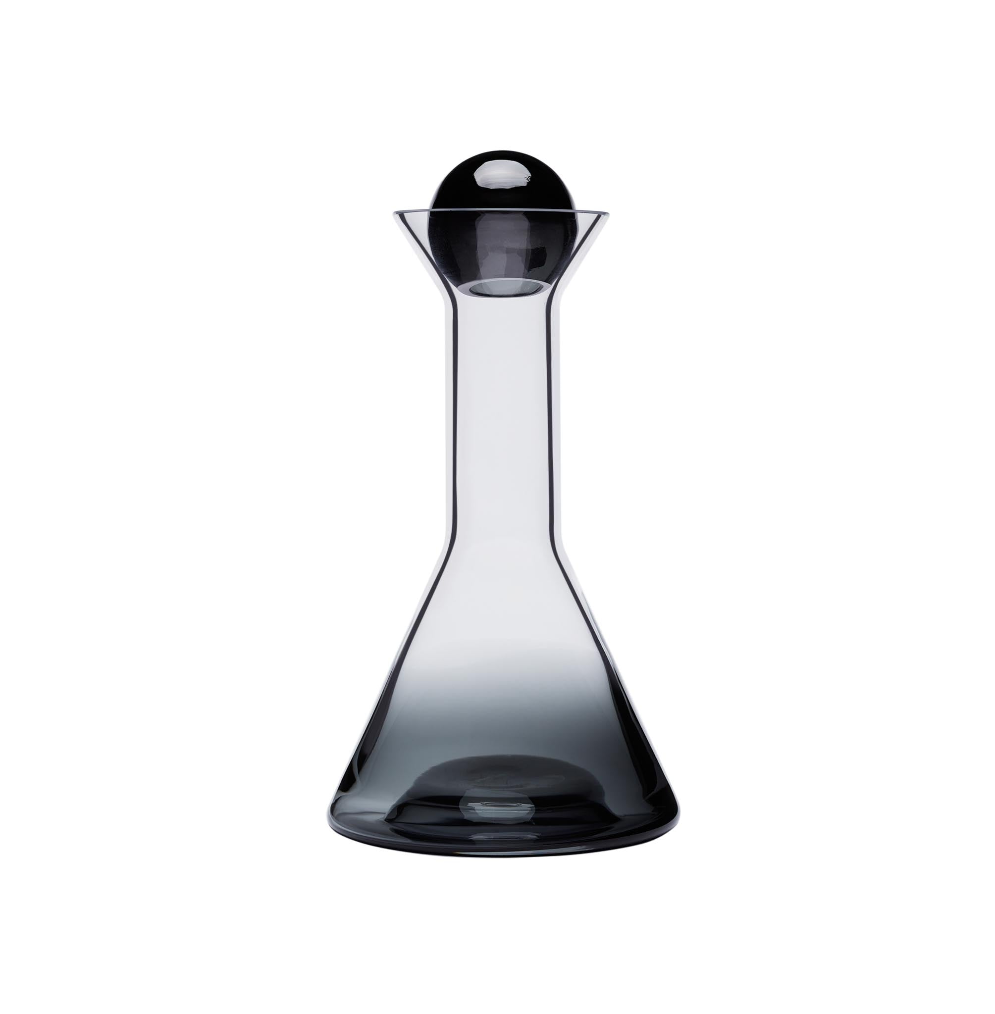 TOM DIXON Tank Decanter 1L - Premium Black Wine Decanter for Aerating & Serving - Elegant Barware for Home Entertaining & Gifts